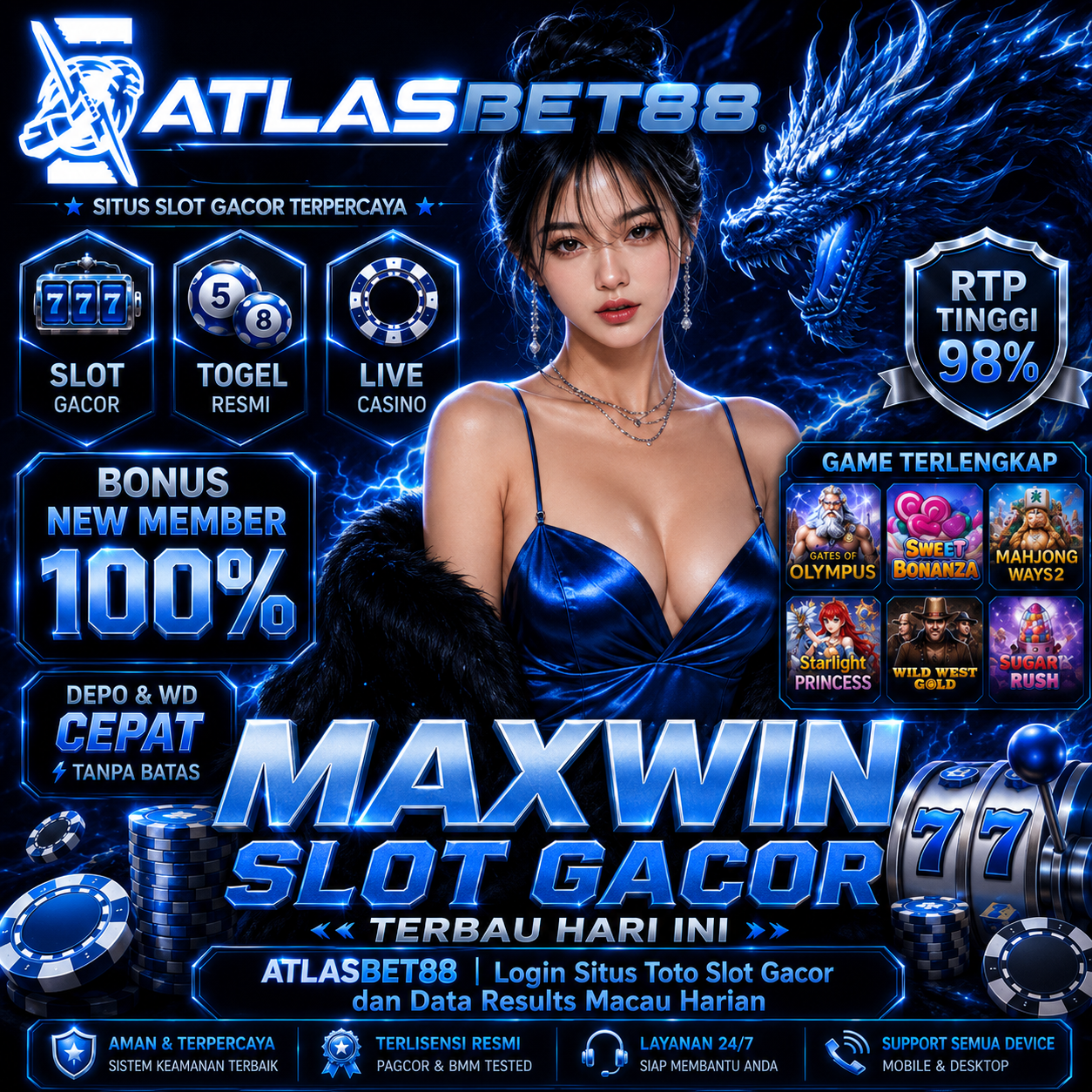 ATLASBET88  ATLASBET88 - Link Bandar Toto 4D Terpercaya Dan Situs Togel Online Dengan Keluaran Tercepat by Hey siriusly